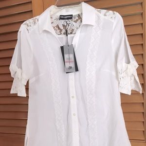Karl Lagerfeld Paris lace blouse shirt NWT